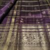 Purple Saree with Silver Zari