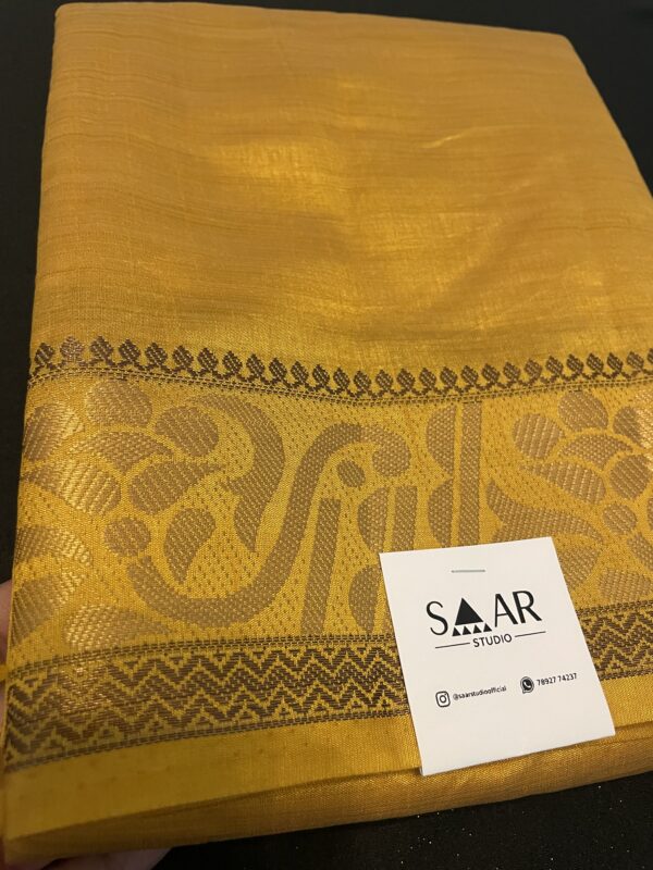 Silver Saree with Contrast Blouse