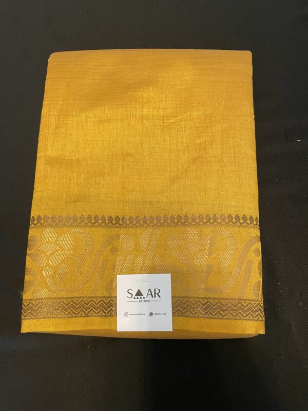 Silver Saree with Contrast Blouse